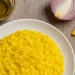 Risotto allo zafferano con pancetta dolce